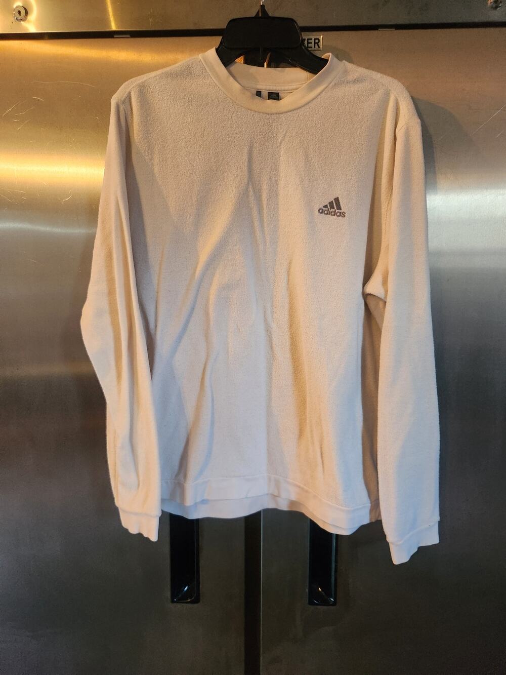 Adidas Long Sleeve Crew Neck Shirt Cream Size M
